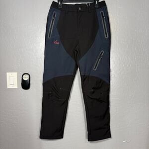 Outdoor Sports Mens Performance Pants Warm Stretch, Black, 30